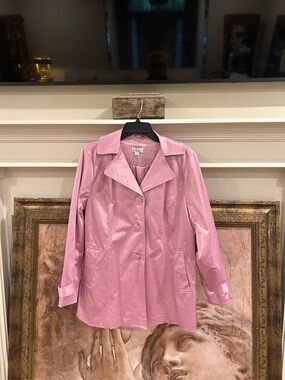 Joan Rivers Pink Lightweight Trench Coat